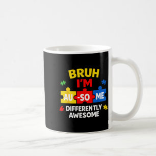 Bruh au-some Autismus-Bewusstsein Junge lustig unt Kaffeetasse