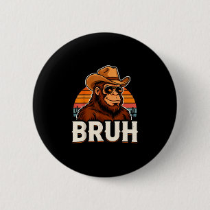 Bruh Bigfoot Meme Grafik Jungen Männer lustig Sasq Button