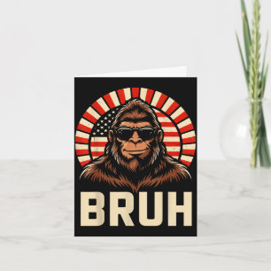 Bruh Bigfoot Meme Grafik Jungen Männer lustig Sasq Karte