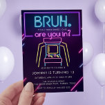 Bruh, bist du da? Neon Arcade Video Games Boy Birt Einladung<br><div class="desc">Bruh,  bist du da? Neon Arcade Video Games Boy Geburtstagseinladung</div>