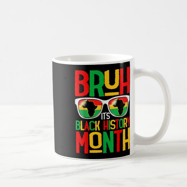 Bruh Black History Month Kid Boy Men African Ameri Kaffeetasse (Rechts)