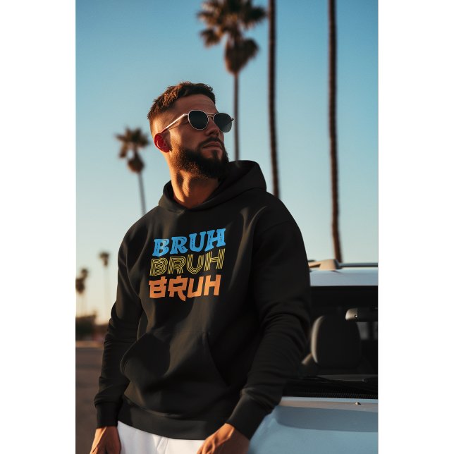 BRUH Bold Typografy Design Hoodie (Von Creator hochgeladen)