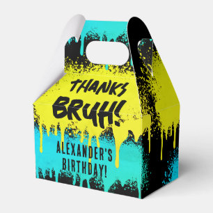 Bruh Boys Geburtstagsneon Graffiti Yellow Aquamari Geschenkschachtel