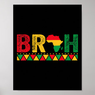 Bruh Boys kids African American Funny Black Histor Poster