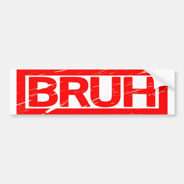 Bruh Briefmarke Autoaufkleber (Vorne)