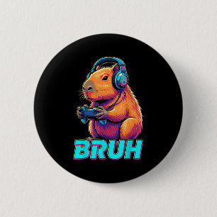 Bruh Capybara Lustige Videospiele Capybaras Button