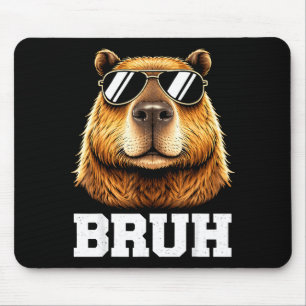 Bruh Capybara Meme lustig chill Capybara Energie Mousepad