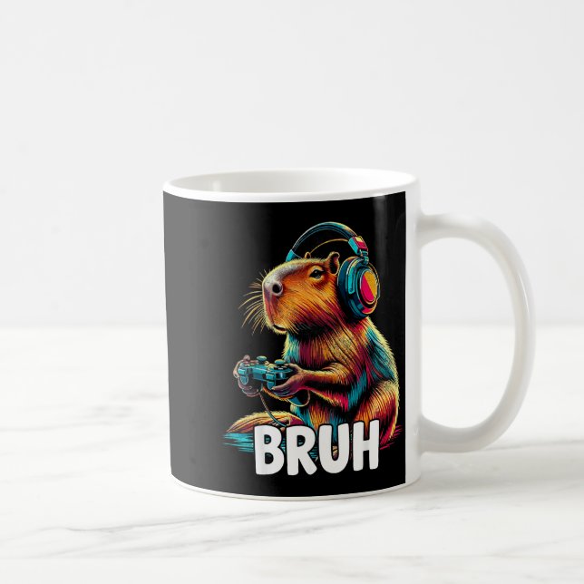 Bruh Capybaras Funny Video Games Capybara  Kaffeetasse (Rechts)