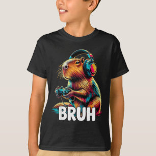 Bruh Capybaras Lustige Videospiele Capybara  T-Shirt