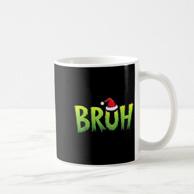 Bruh Christmas Kids Teens Boys Funny Christmas Hum Kaffeetasse (Rechts)
