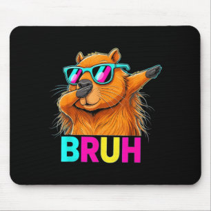 Bruh Dab Biber Retro Sonnenbrillen Dabbing Groundh Mousepad