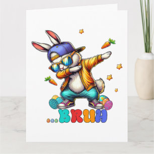 Bruh Dab Häschen Ostern Lustig Karte