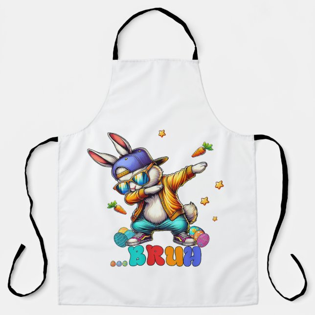 Bruh Dab Häschen Ostern Lustig Schürze (Vorderseite)