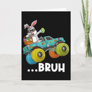 Bruh Dabbing Bunny Frohe Ostern Monster Truck Lieb Karte