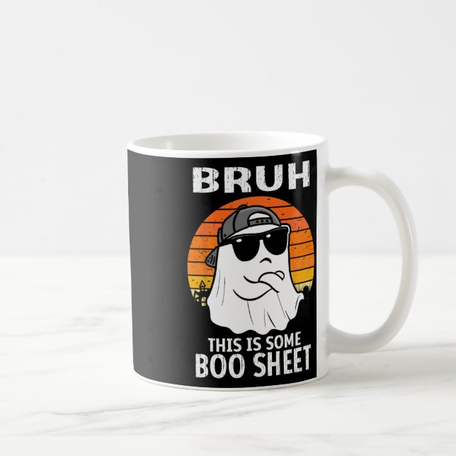 Bruh, das ist ein Boo-Sheet Ghost Halloween Men Kaffeetasse (Rechts)