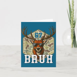 Bruh Deer 67 Lustiger Hirsch Jagd Tarnmütze Jugend Karte