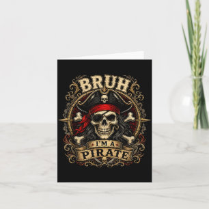 Bruh ein Piratenschädel-Halloween-Kostüm Männer Fr Karte