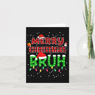 Bruh Frohe Weihnachten Red Kariert Xmas Pajama Karte
