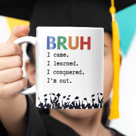 Bruh Funny Abschluss Geschenk Personalisiert Zweifarbige Tasse