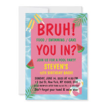 Bruh Geburtstag Pool Bash