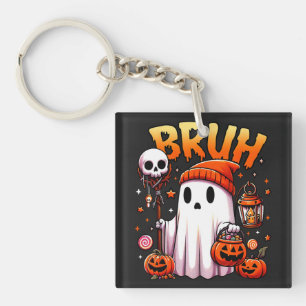 Bruh Ghost Halloween Niedlich Ghost Trick oder Tre Schlüsselanhänger
