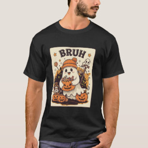 Bruh Ghost Halloween Niedlich Ghost Trick oder Tre T-Shirt