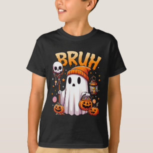 Bruh Ghost Halloween Niedlich Ghost Trick oder Tre T-Shirt