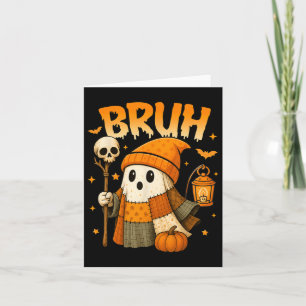 Bruh Ghost Halloween Niedlich Platwork Ghost Trick Karte