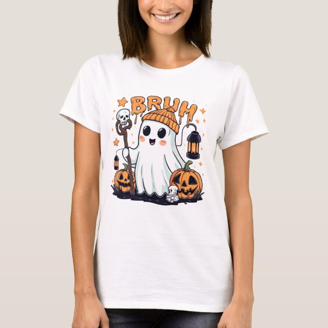 Bruh Ghost Halloween Spooky T - Shirt (Vorderseite)