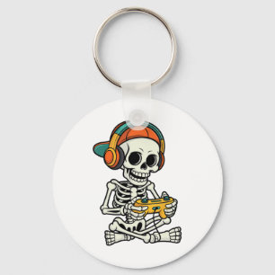 Bruh Halloween Boys Kids Gamer Mens Skeleton Video Schlüsselanhänger