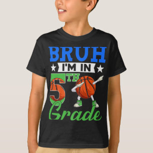 Bruh Im 5. Klasse Basketball zurück zum Schuljunge T-Shirt