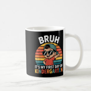 Bruh It's mein erster Kindergartentag Vintag Kaffeetasse