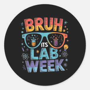 Bruh its Labrador Week Science Medical Labrador Sc Runder Aufkleber