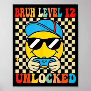 Bruh Level 12 freigeschaltet Smiley Gesicht Video Poster