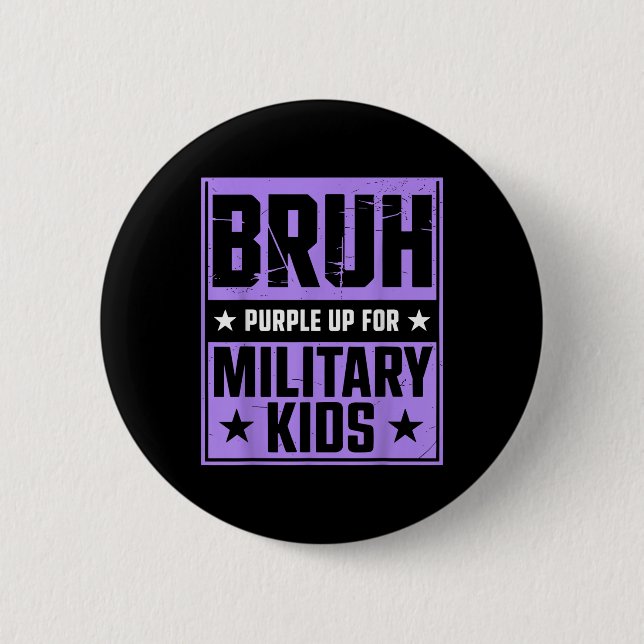 Bruh Lila für Militärkinder Button (Vorderseite)