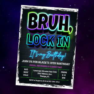 Bruh Lock In Geburtstag Einladung