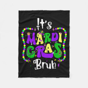 Bruh Mardi Gras Teenager Jungen Kinder Mardi Gras Fleecedecke