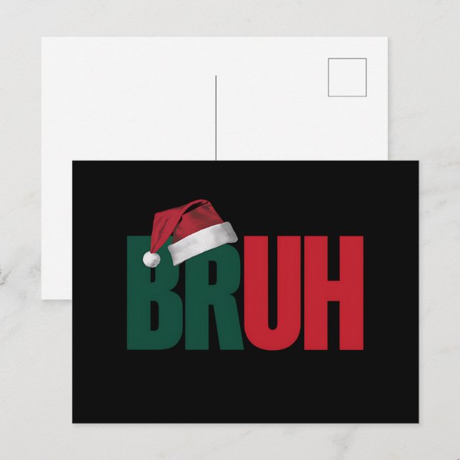Bruh Meme Funny sagt Bro Weihnachten grüßen (Vorne/Hinten)