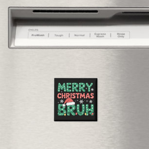 Bruh Meme Funny sagt Bro Weihnachten grüßen Magnet