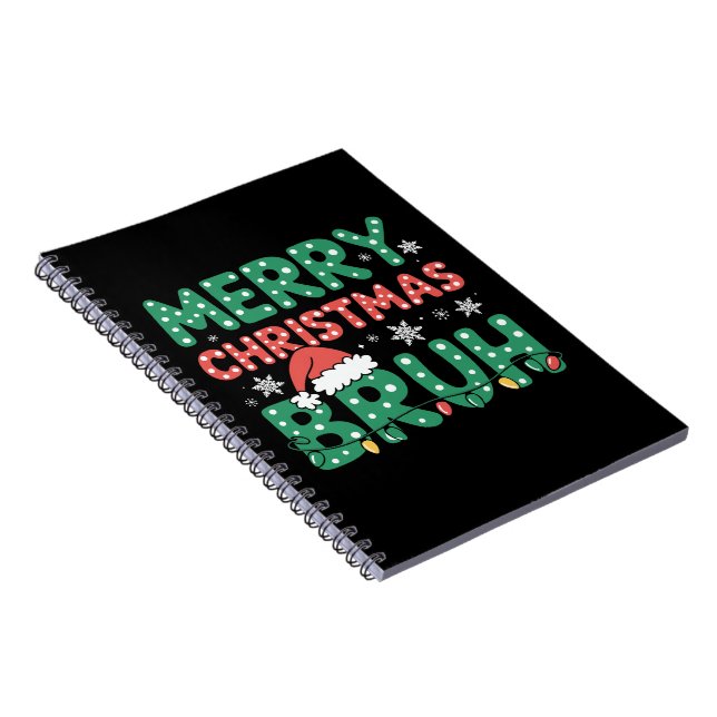 Bruh Meme Funny sagt Bro Weihnachten grüßen Notizblock (Rechte Seite)