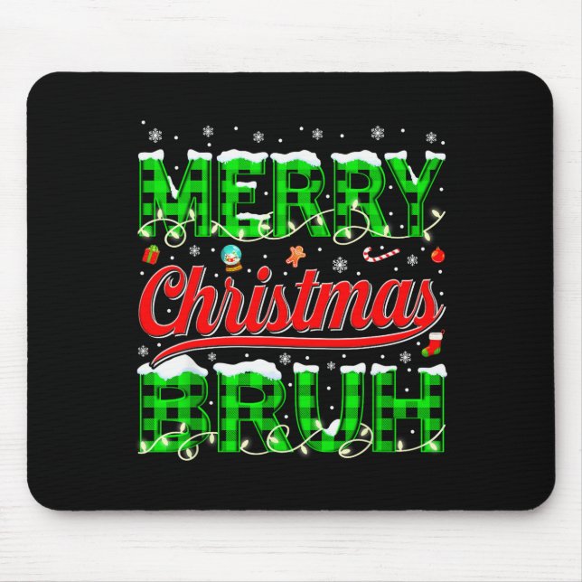 Bruh Meme Funny Saying Bro Greeting Teens Boys Men Mousepad (Vorne)