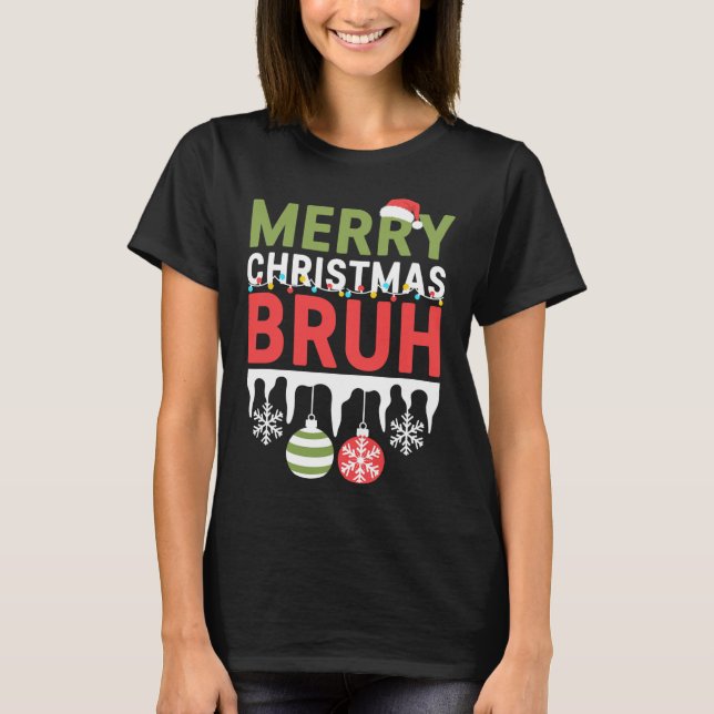 Bruh Meme Funny Saying Bro Greeting Teens Boys Men T-Shirt (Vorderseite)