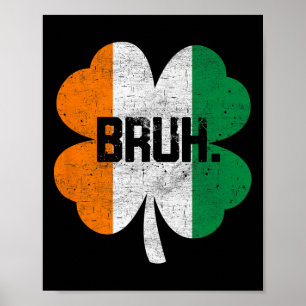 Bruh Meme Funny Sprichwort Bro Greeting Boys St Pa Poster