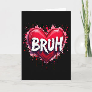 Bruh Meme Lustige Aussage Bro Begrüßung Teens Jung Karte
