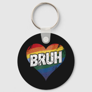 Bruh Meme Lustiger Spruch Bro Gruß Gay LGBT Stolz Schlüsselanhänger