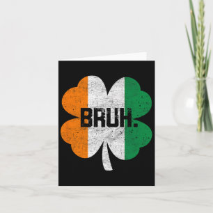 Bruh Meme Lustiger Spruch Bro Gruß Jungen St Patri Karte