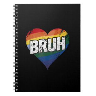 Bruh Meme Lustiger Spruch Bro Gruß Schwul LGBT Sto Notizblock