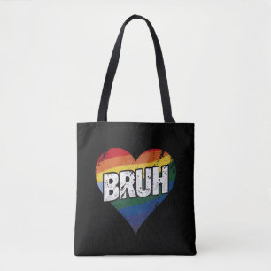 Bruh Meme Lustiger Spruch Bro Gruß Schwul LGBT Sto Tasche