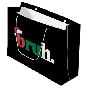 Bruh Meme Lustiger Spruch Bro Gruß Weihnachten Große Geschenktüte