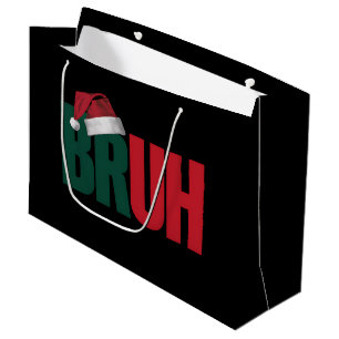 Bruh Meme Lustiger Spruch Bro Gruß Weihnachten Große Geschenktüte